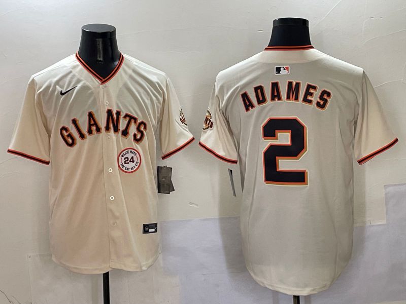 Men San Francisco Giants #2 Asames Cream Game 2025 Nike MLB Jersey style 7->san francisco giants->MLB Jersey